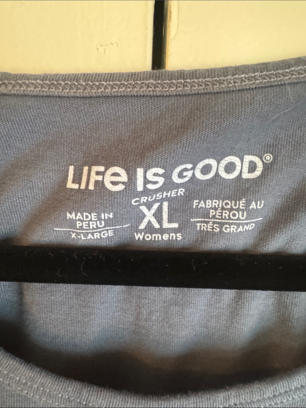 EUC Life Is Good Slate Blue Tank with Yellow Sunflower Graphic Sweet! - Picture 5 of 6